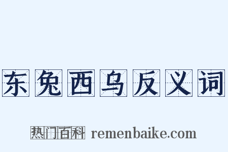 东兔西乌反义词是什么意思的图片